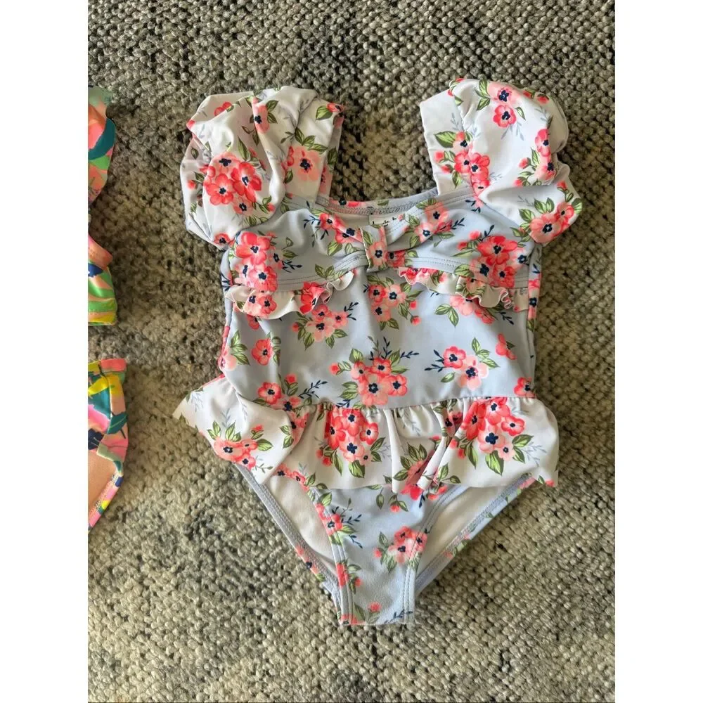 2T Toddler Girl Bathing Suit Bundle (Cat & Jack, Nicole Miller)
